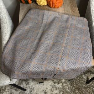 Have Houndstooth Skirt with Orange Accents